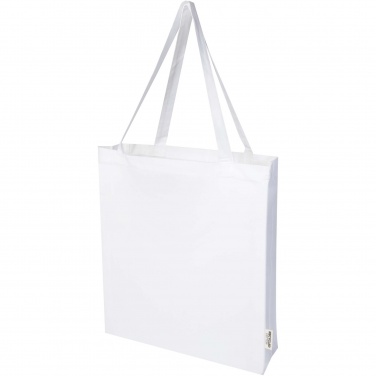 Logo trade promotional merchandise photo of: Madras 140 g/m² GRS recycled cotton gusset tote bag