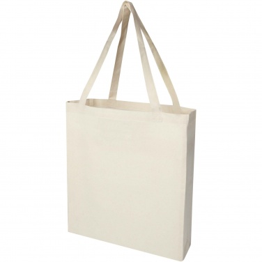 Logotrade promotional merchandise picture of: Madras 140 g/m² GRS recycled cotton gusset tote bag