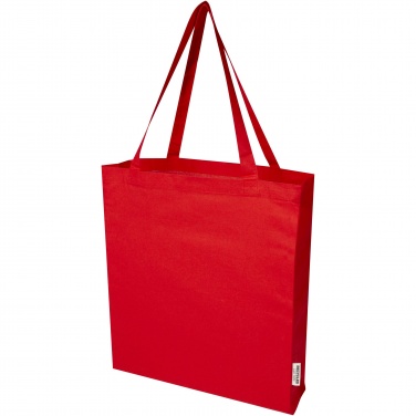 Logo trade promotional gift photo of: Madras 140 g/m² GRS recycled cotton gusset tote bag