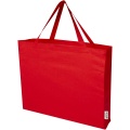 Odessa 220 g/m² GRS recycled cotton large tote bag, Red