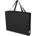 Odessa 220 g/m² GRS recycled cotton large tote bag, Solid black