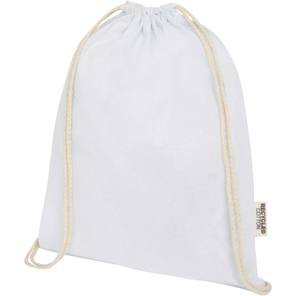 Logo trade corporate gifts picture of: Oregon 140 g/m² GRS recycled cotton drawstring bag