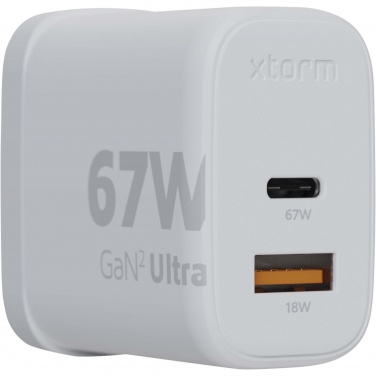 Logotrade promotional product image of: Xtorm XEC067G GaN² Ultra 67W wall charger - UK plug