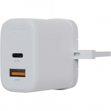 Logo trade business gift photo of: Xtorm XEC067G GaN² Ultra 67W wall charger - UK plug