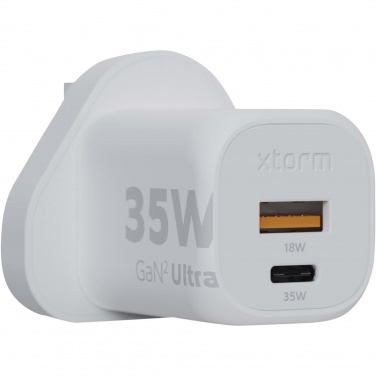 Logo trade corporate gift photo of: Xtorm XEC035 GaN² Ultra 35W wall charger - UK plug