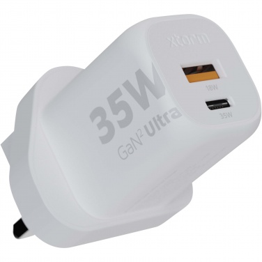 Logo trade corporate gifts image of: Xtorm XEC035 GaN² Ultra 35W wall charger - UK plug