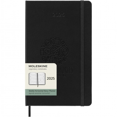 Logo trade promotional products image of: Moleskine horizontal hard cover 12 month L weekly planner