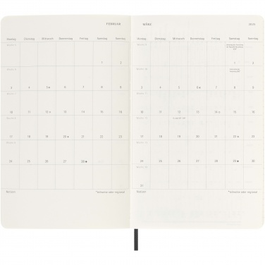 Logotrade promotional item picture of: Moleskine soft cover 12 month L weekly planner - German