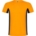 Shanghai short sleeve men's sports t-shirt, Fluor Orange / Solid black