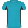 Shanghai short sleeve men's sports t-shirt, Turquois / Dark Lead