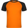 Indianapolis short sleeve unisex sports t-shirt, Fluor Orange / Solid black