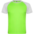 Indianapolis short sleeve kids sports t-shirt, Fluor Green / White