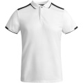 Tamil short sleeve kids sports polo, White / Solid black