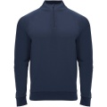 Epiro long sleeve unisex quarter zip sweatshirt, Navy Blue