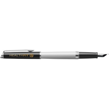 Logo trade promotional products image of: Hemisphere colour blocking fountain pen with palladium trim