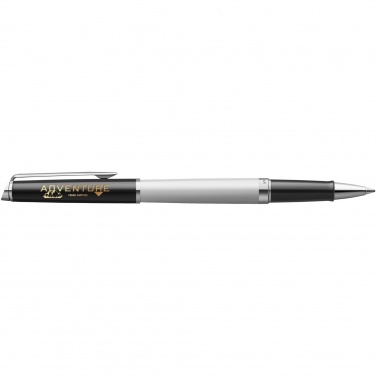 Logotrade promotional item image of: Hemisphere colour blocking rollerball pen with palladium trim