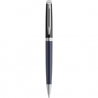 Logo trade advertising products image of: Hemisphere colour blocking ballpoint pen with palladium trim