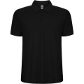 Pegaso Premium short sleeve men's polo, Solid black