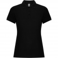 Pegaso Premium short sleeve women's polo, Solid black