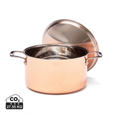 Logo trade corporate gifts image of: VINGA Baron copper saucepan