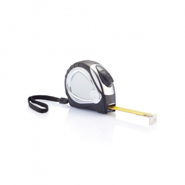 Logo trade corporate gifts picture of: Chrome plated auto stop tape measure