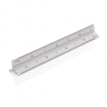 Logo trade promotional merchandise picture of: 15cm. Aluminum triangular ruler