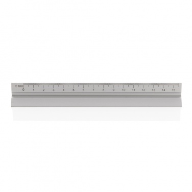 Logo trade promotional products image of: 15cm. Aluminum triangular ruler