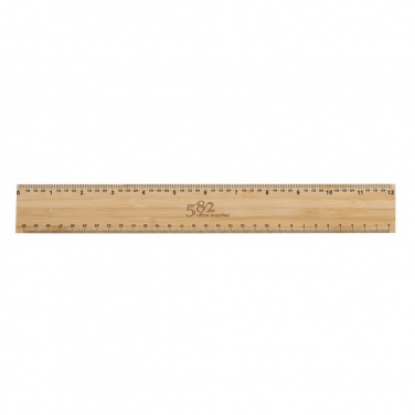 Logo trade promotional merchandise image of: Timberson extra thick 30cm double sided bamboo ruler