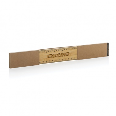 Logo trade advertising product photo of: Timberson extra thick 30cm double sided bamboo ruler