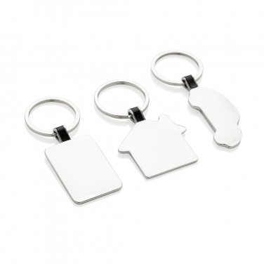 Logotrade promotional items photo of: RCS recycled zinc alloy house keyring