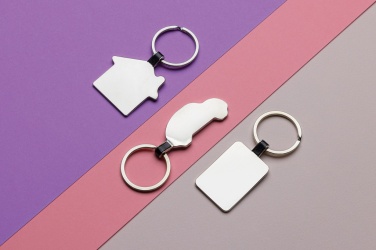 Logo trade promotional items image of: RCS recycled zinc alloy house keyring