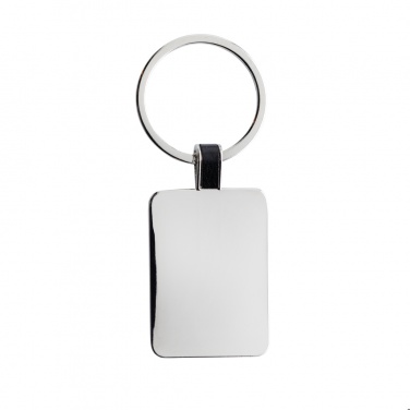 Logotrade business gift image of: RCS recycled zinc alloy rectangle keyring