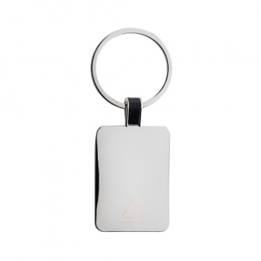 Logo trade promotional products picture of: RCS recycled zinc alloy rectangle keyring