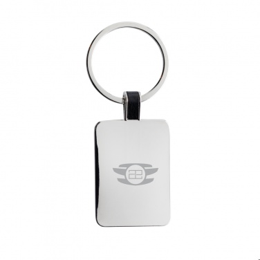 Logo trade promotional giveaway photo of: RCS recycled zinc alloy rectangle keyring