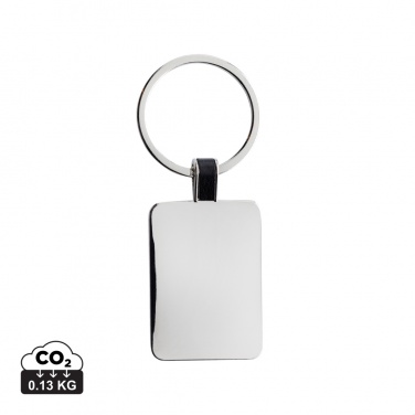 Logo trade promotional giveaway photo of: RCS recycled zinc alloy rectangle keyring