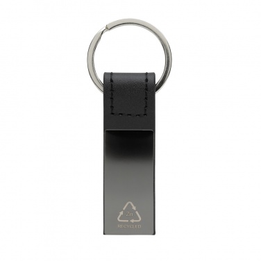 Logo trade advertising products image of: Luxury PU keychain RCS recycled zinc alloy