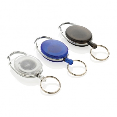 Logo trade corporate gifts picture of: RCS recycled ABS roller clip keychain