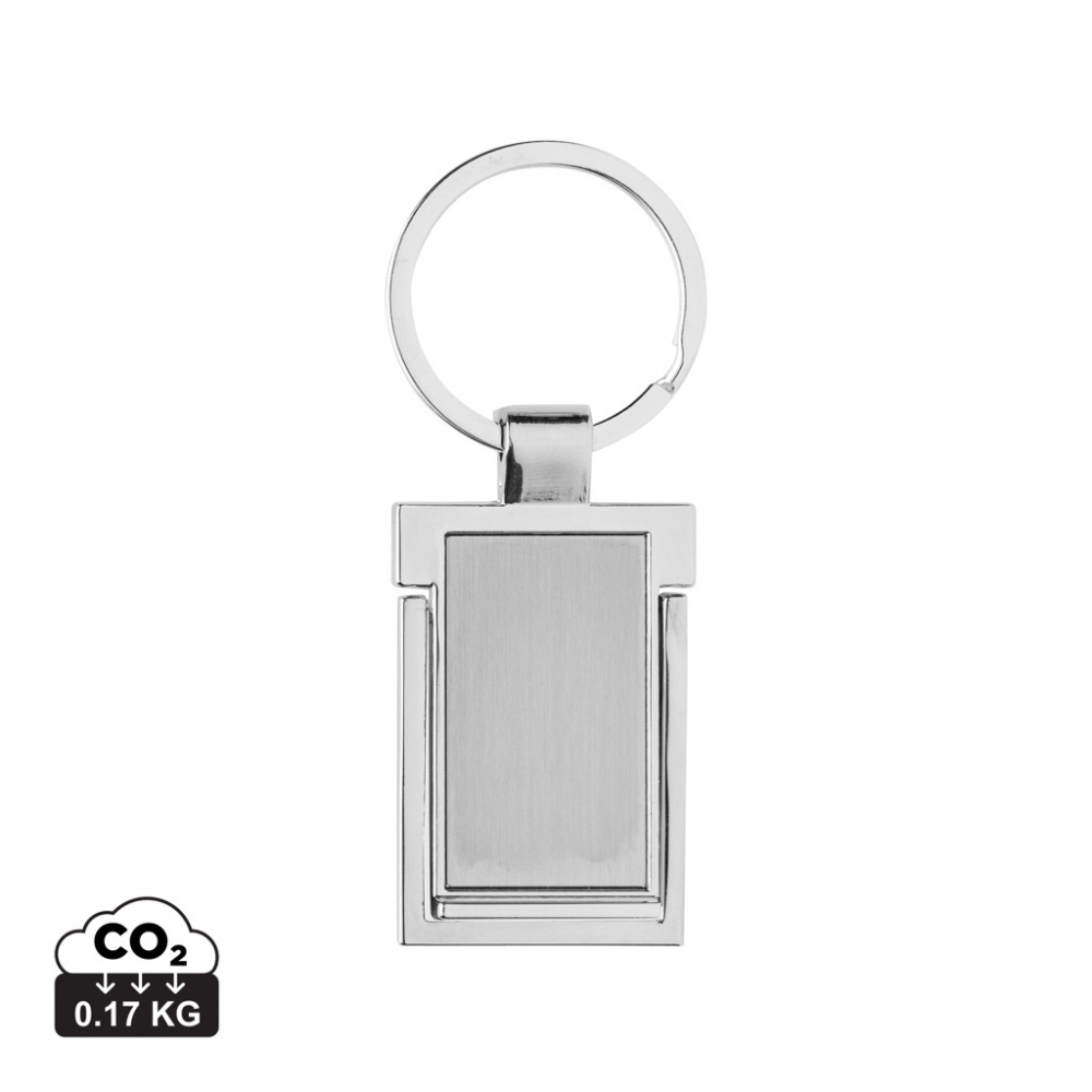 Logotrade corporate gift picture of: RSC recycled zinc alloy phone stand keychain