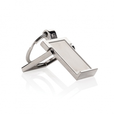 Logo trade corporate gifts picture of: RSC recycled zinc alloy phone stand keychain