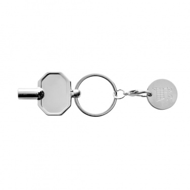 Logotrade promotional item picture of: RCS recycled zinc alloy radiator key keychain with coin