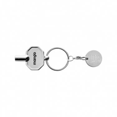 Logo trade business gift photo of: RCS recycled zinc alloy radiator key keychain with coin