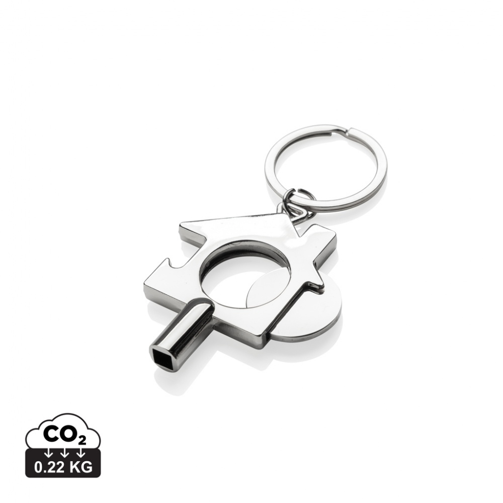 Logotrade promotional product picture of: RCS recycled zinc alloy 3 in 1 keychain