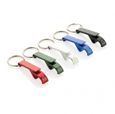 Logo trade promotional items picture of: RCS recycled aluminum bottle and can opener