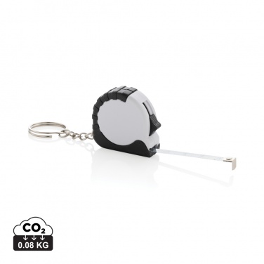 Logotrade promotional giveaway picture of: MeasureMate RCS reycled ABS 1 meter tape keychain