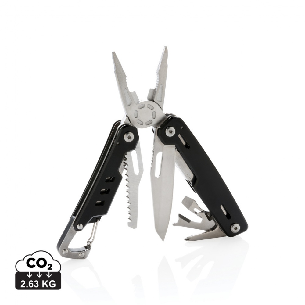 Logo trade corporate gift photo of: Solid multitool with carabiner