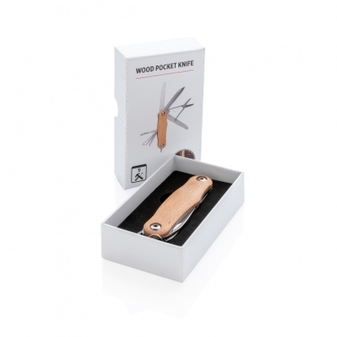 Logo trade promotional gifts image of: Wood pocket knife