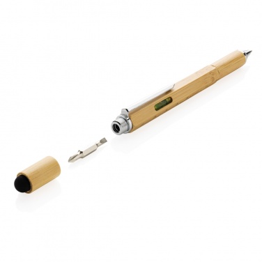 Logotrade promotional item picture of: Bamboo 5-in-1 toolpen