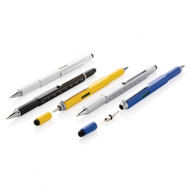 Logo trade promotional products image of: 5-in-1 aluminium toolpen