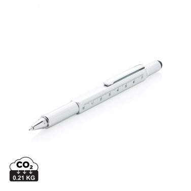 Logo trade business gift photo of: 5-in-1 aluminium toolpen