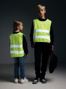 Logo trade promotional product photo of: GRS recycled PET high-visibility safety vest 7-12 years